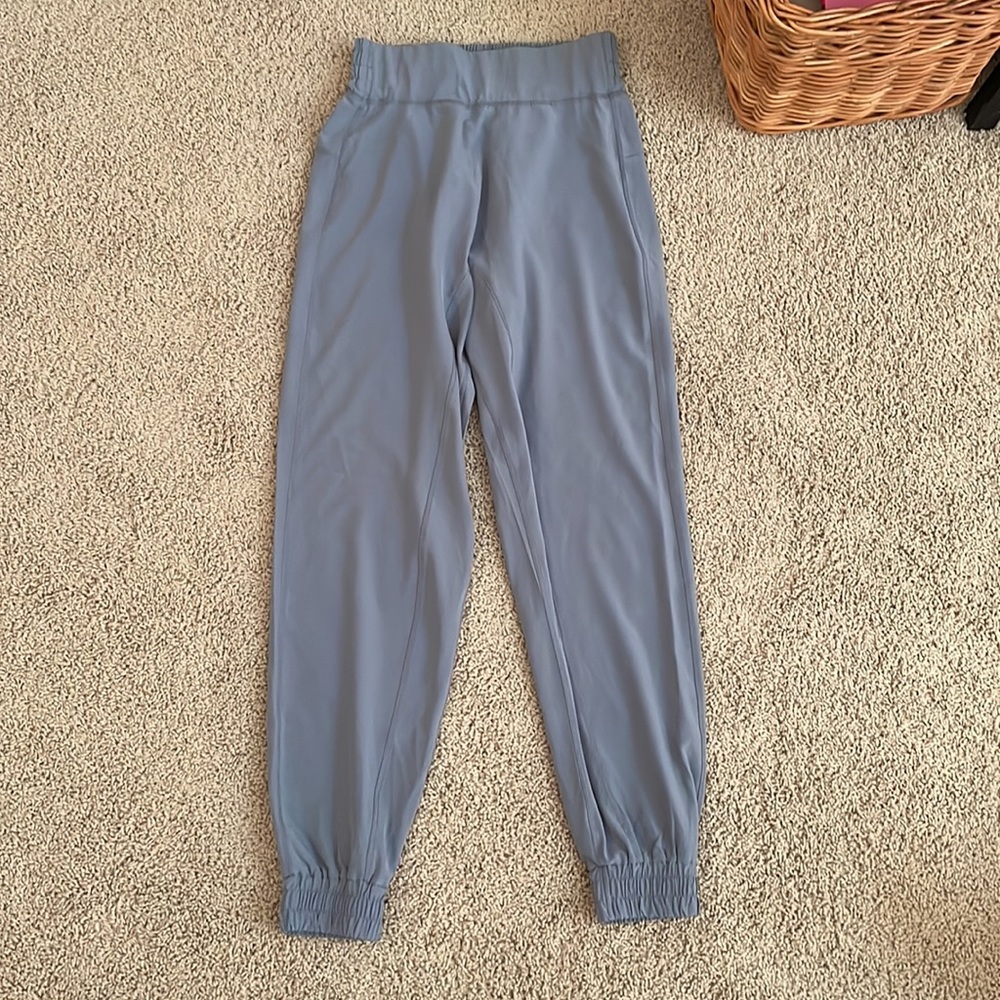 Brand New High Waisted Elastic Waistband “silver” Joggers